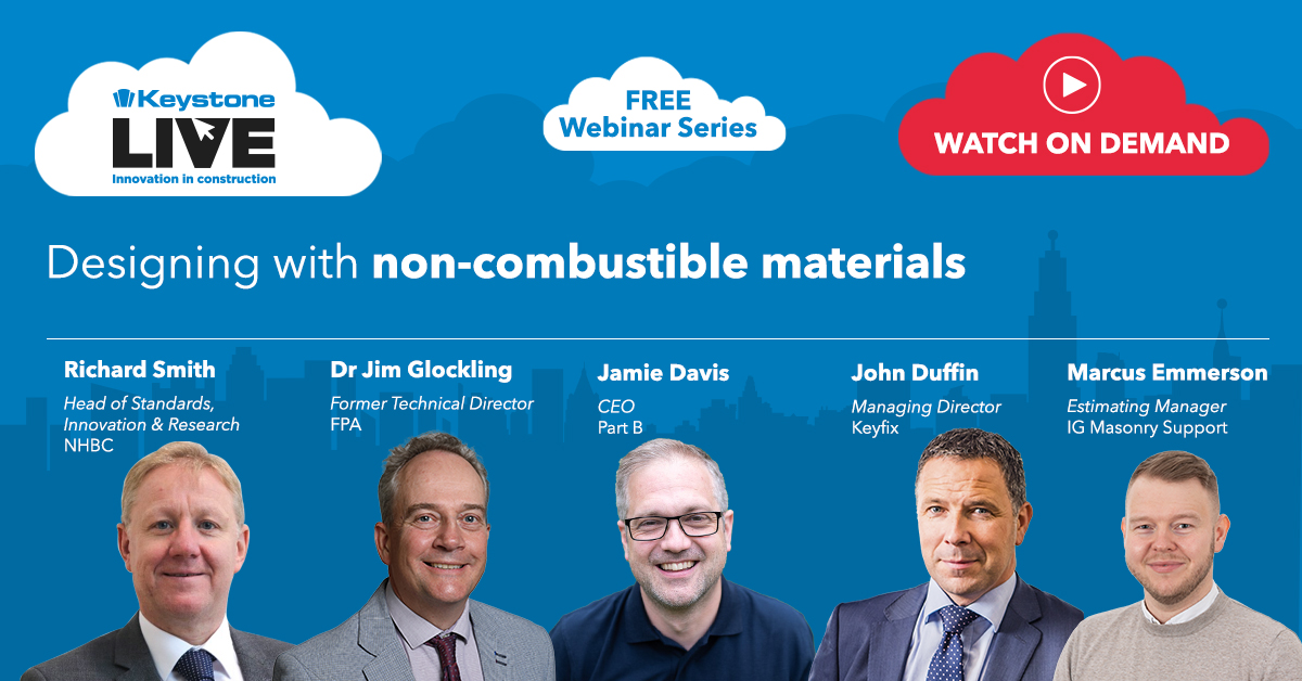 Catch Keystone Live Webinar: Designing with non-combustible materials On Demand